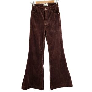 ROLLA'S Size 27 East Coast Flare High Rise Stretch Corduroy Chocolate Brown Pant
